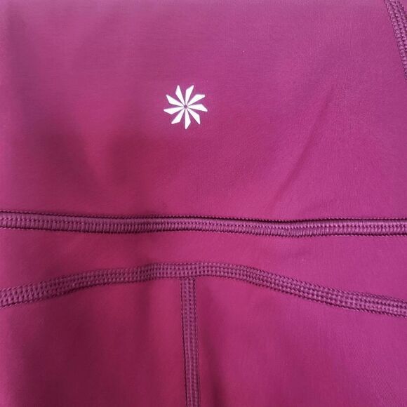 Athleta Contender Mesh Tight/Legging Powerlift in Beach Plum Size XSP - Picture 9 of 12